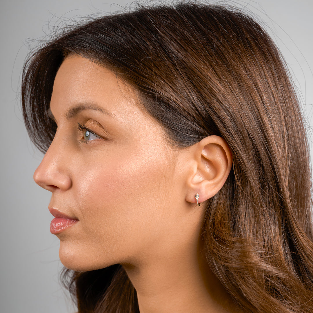 Serpent Diamond Huggie Earrings - Ex Aurum Jewellers