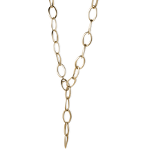 Load image into Gallery viewer, Long Warped Oval Necklace
