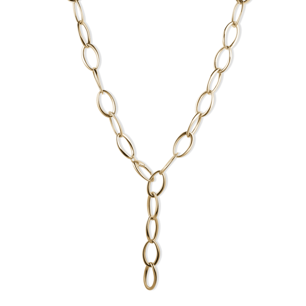 Long Warped Oval Necklace
