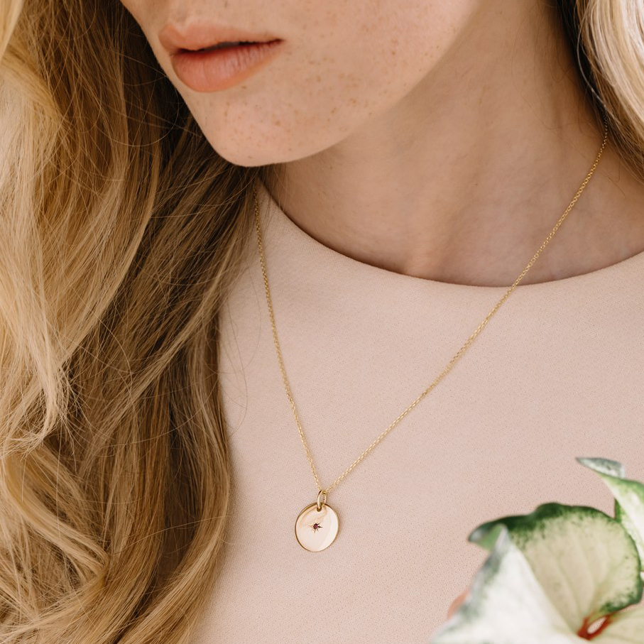 Sentiments Script and Stone Pendants - Ex Aurum Jewellers