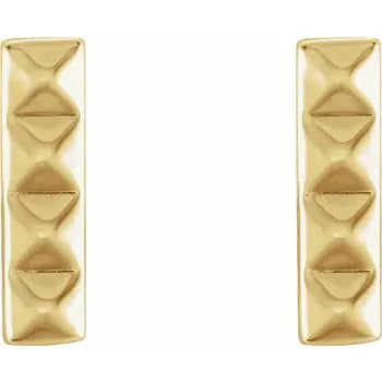Pyramid Bar Studs - Ex Aurum Jewellers