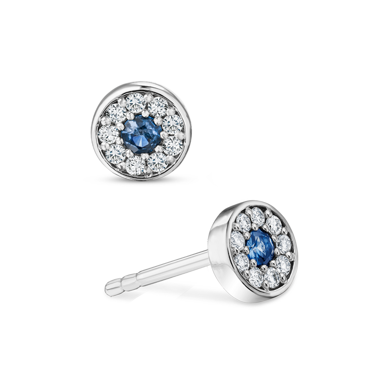 Sapphire Evil Eye Studs - Ex Aurum Jewellers