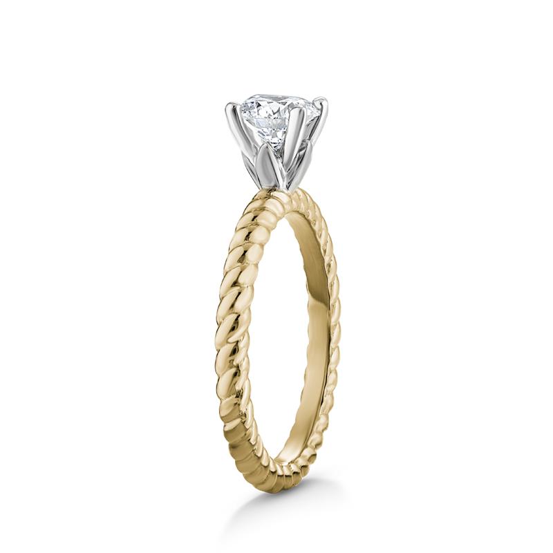 Golden Embrace Solitaire - Ex Aurum Jewellers