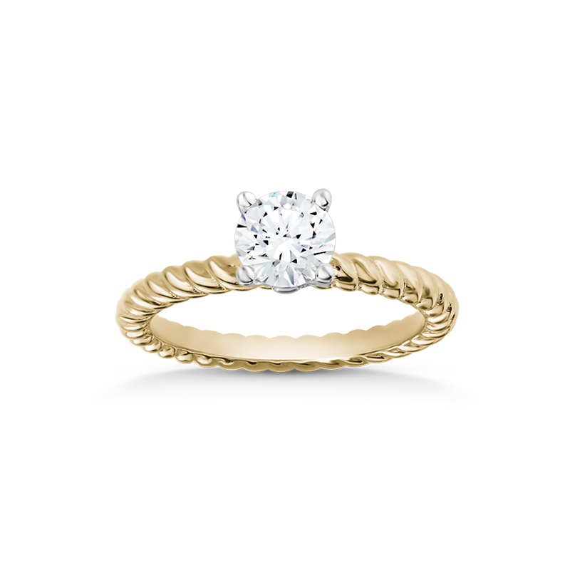 Golden Embrace Solitaire - Ex Aurum Jewellers