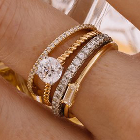 Golden Embrace Solitaire - Ex Aurum Jewellers