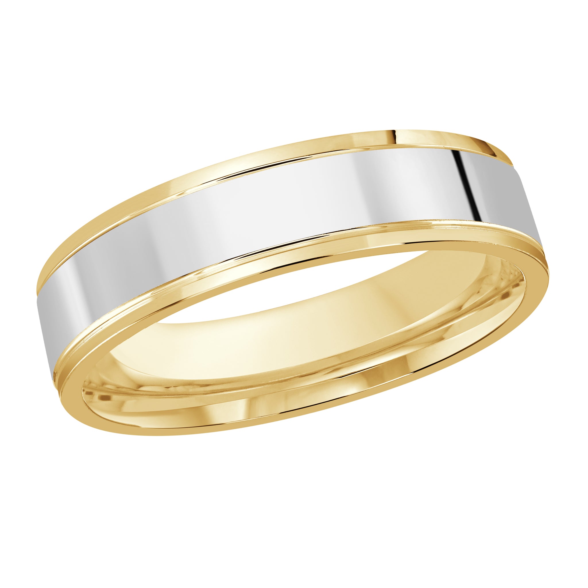Men's Two-Tone Wedding Band in 14K Gold | The Noble Prestige