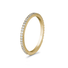 Load image into Gallery viewer, Stunning full eternity band, adorned with sparkling lab diamonds totaling approximately 0.19tcw, symbolizing luxury and timeless beauty.

